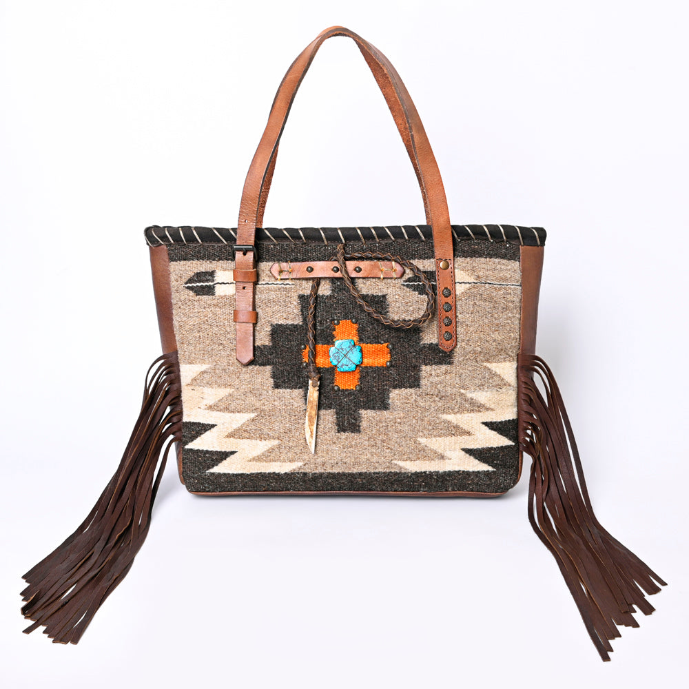 American Darling ADBG1113A Tote Saddle Blanket Genuine Leather Women Bag Western Handbag Purse