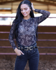 GIDDY UP MESH LAYERING TOP