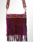 American Darling ADBGS172PKACSL Cross Body I Hand Tooled Genuine Leather Women Bag Western Handbag Purse