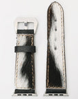American Darling ADWAM105 Beautifully Hair-On Genuine American Leather I watch Strap Men and Women Unisex