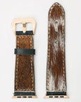 American Darling ADWAM107 Beautifully Hair-On Genuine American Leather I watch Strap Men and Women Unisex