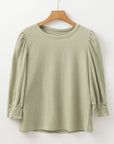 Adelynn Textured Half Sleeve Blouse