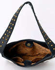 American Darling ADBG1122B Hobo Hobo Hand Tooled Hair-On Genuine Leather women bag western handbag purse