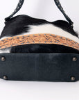 American Darling ADBG1122B Hobo Hobo Hand Tooled Hair-On Genuine Leather women bag western handbag purse