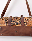 American Darling ADBG516 Duffel Hand Tooled Saddle Blanket Genuine Leather Women Bag Western Handbag Purse