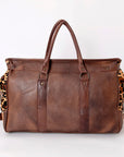 American Darling ADBG516 Duffel Hand Tooled Saddle Blanket Genuine Leather Women Bag Western Handbag Purse