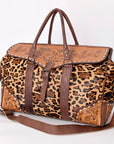 American Darling ADBG516 Duffel Hand Tooled Saddle Blanket Genuine Leather Women Bag Western Handbag Purse
