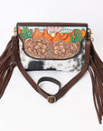 ADBGA332 American Darling Hand Tooled Hair On Genuine Leather Women Bag Western Handbag Purse