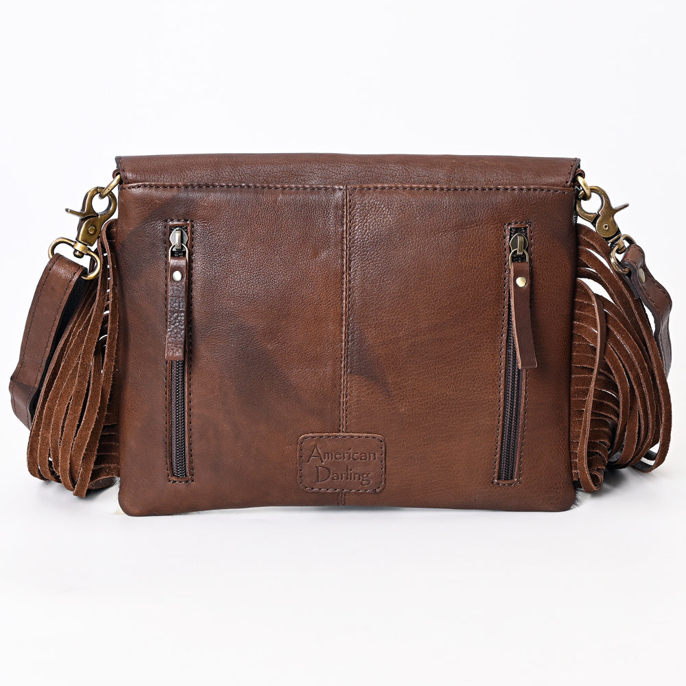 ADBGA332 American Darling Hand Tooled Hair On Genuine Leather Women Bag Western Handbag Purse