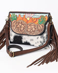 ADBGA332 American Darling Hand Tooled Hair On Genuine Leather Women Bag Western Handbag Purse