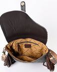 ADBGA335 American Darling Hand Tooled Hair On Genuine Leather Women Bag Western Handbag Purse