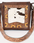 ADBGA337 American Darling Hand Tooled Hair On Genuine Leather Women Bag Western Handbag Purse