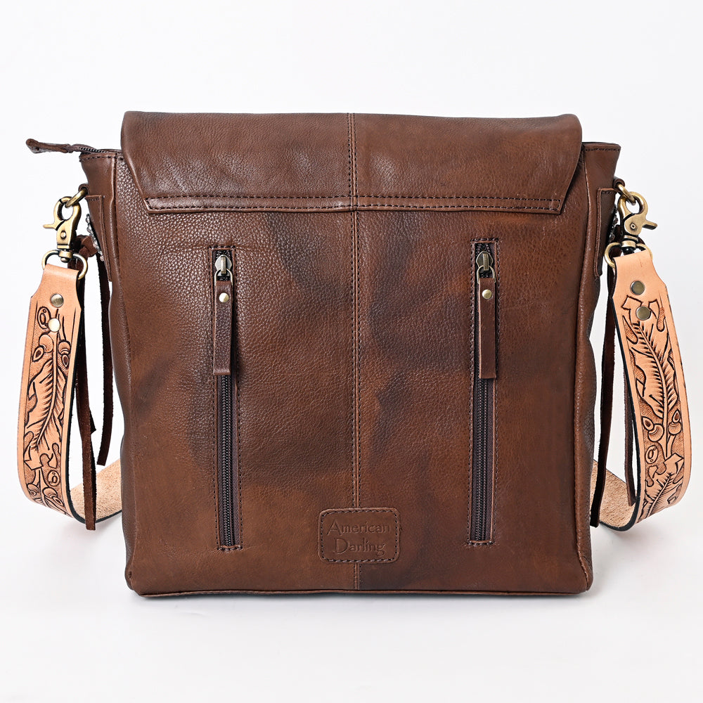 ADBGA337 American Darling Hand Tooled Hair On Genuine Leather Women Bag Western Handbag Purse