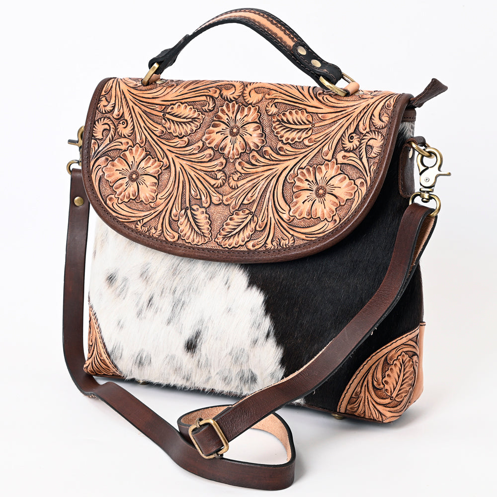 ADBGA338 American Darling Hand Tooled Hair On Genuine Leather Women Bag Western Handbag Purse