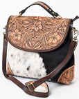 ADBGA338 American Darling Hand Tooled Hair On Genuine Leather Women Bag Western Handbag Purse