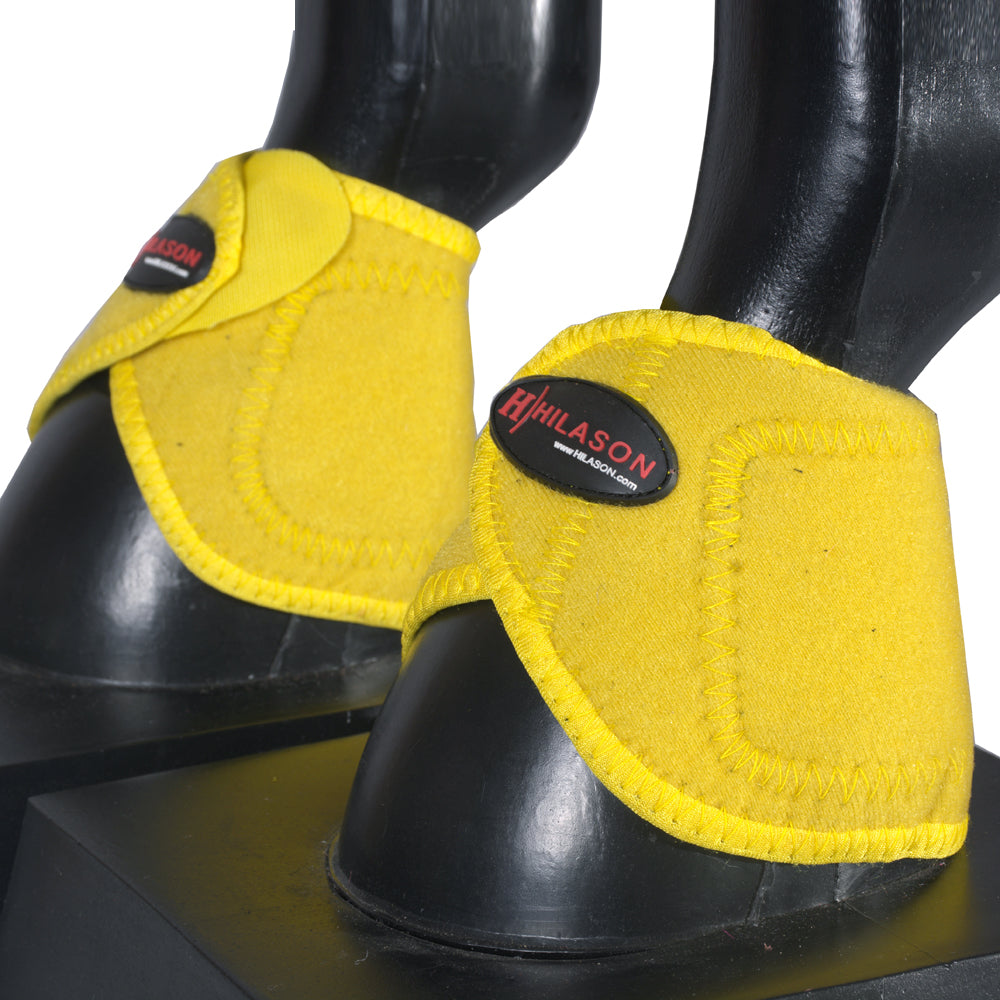 HILASON Bell Boots for Horses No Turn Protection Comfort &amp; Durability Quick Wrap Hook and Loop Jumping Boots Sold in Pairs