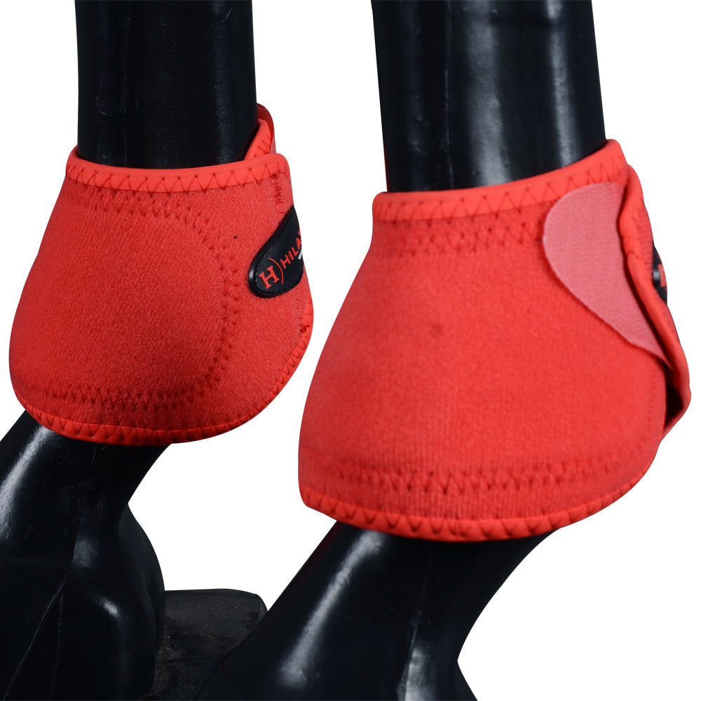 HILASON Bell Boots for Horses No Turn Protection Comfort &amp; Durability Quick Wrap Hook and Loop Jumping Boots Sold in Pairs