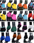 HILASON Bell Boots for Horses No Turn Protection Comfort & Durability Quick Wrap Hook and Loop Jumping Boots Sold in Pairs