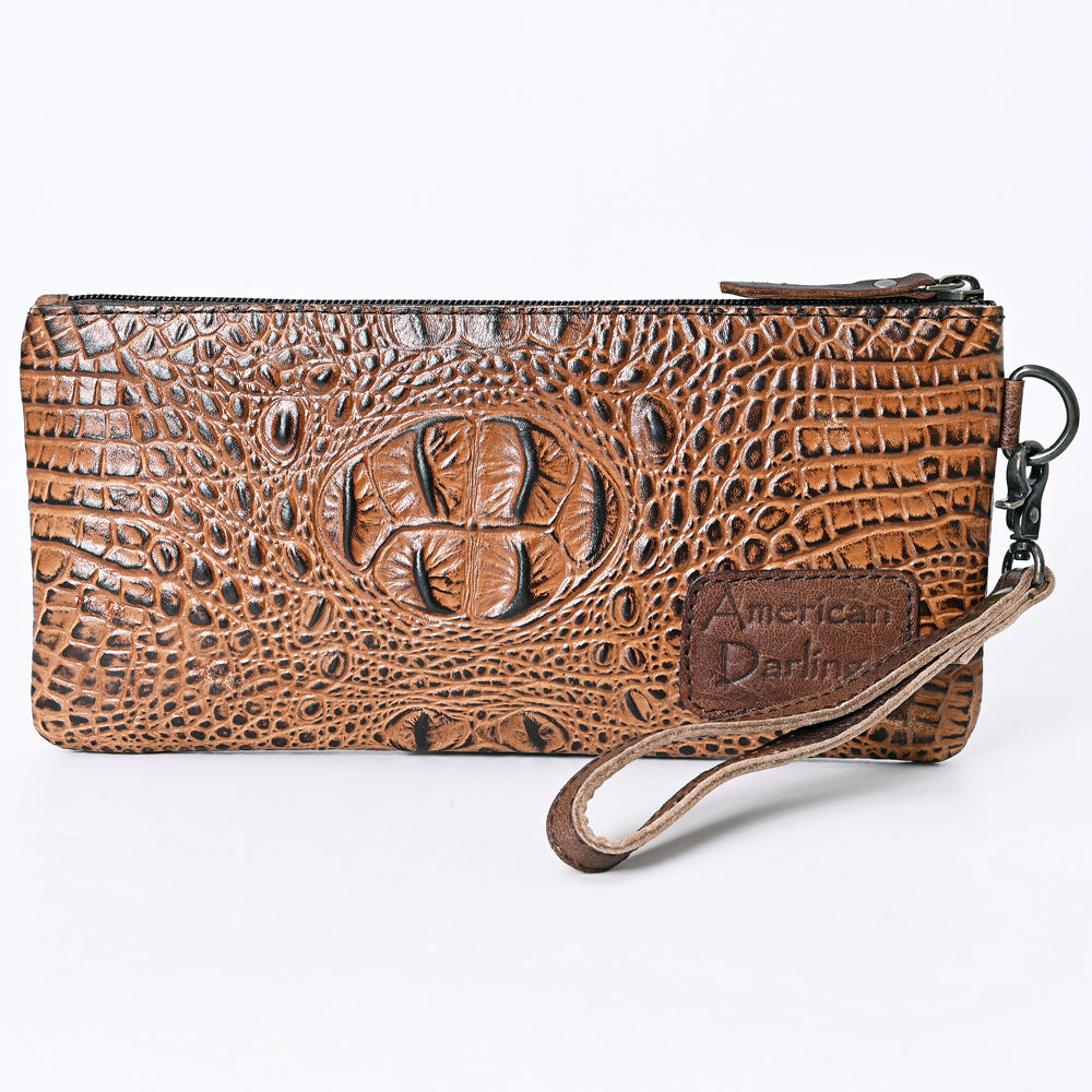American Darling Crocodile Embossed Genuine Leather Women Bag Western Handbag Purse