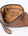 American Darling Crocodile Embossed Genuine Leather Women Bag Western Handbag Purse