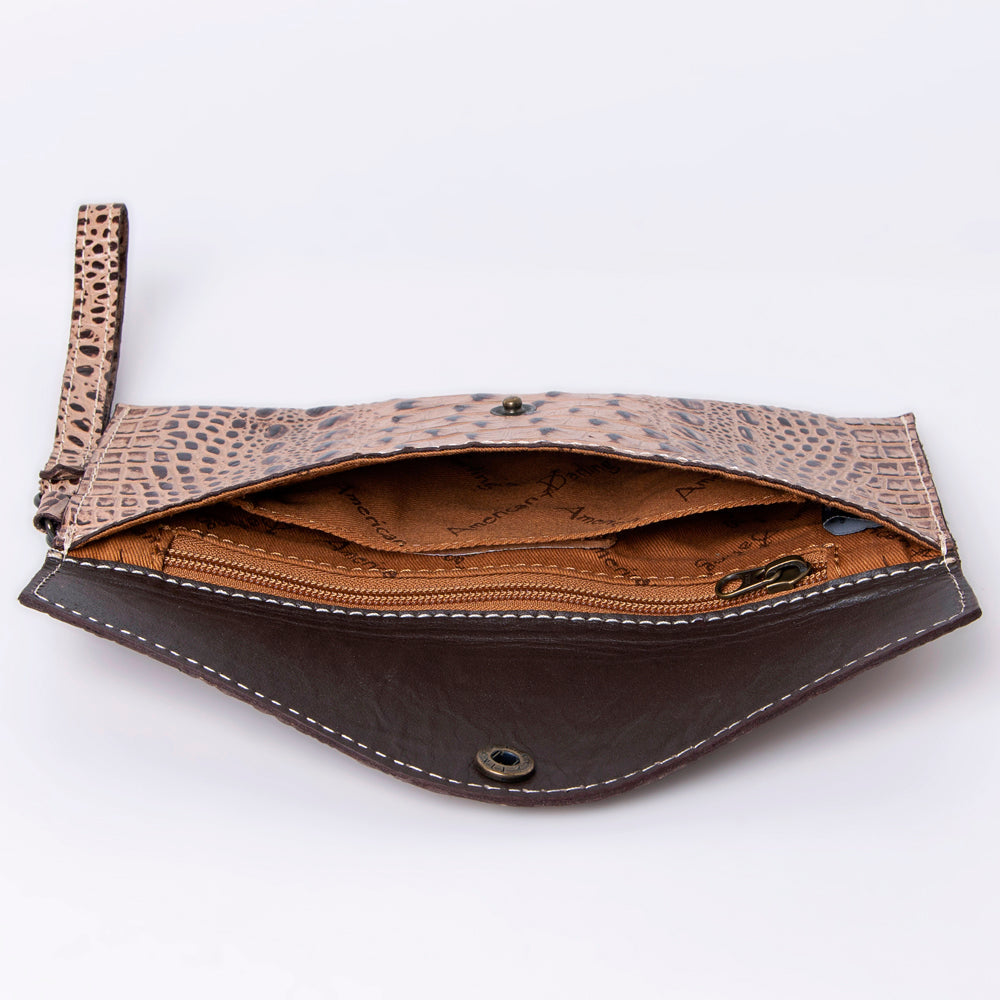 American Darling Crocodile Embossed Genuine Leather Women Bag Western Handbag Purse