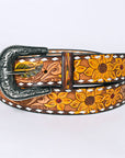 American Darling ADBLF211-L Beautifully Hand Tooled Genuine American Leather Belt Men and  Women