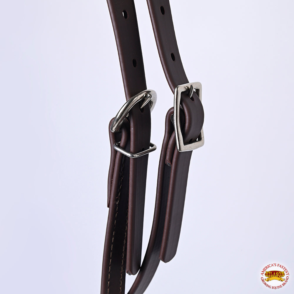 Hilason Western Horse Headstall Breast Collar Split Rein Biothane Leather