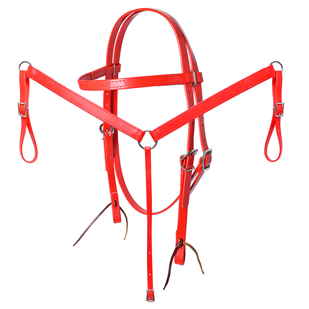 HILASON Western Horse Biothane Leather Headstall &amp; Breast Collar Set