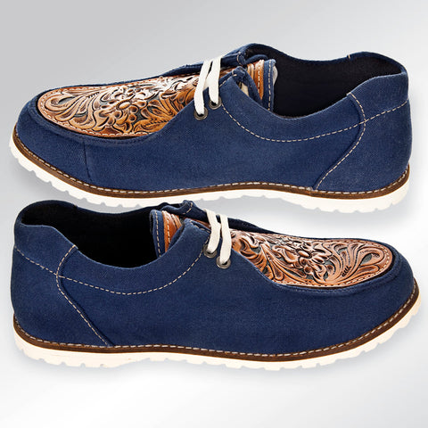 American Darling ADFT118 Hand tooled carved genuine leather trim lightweight shoe footwear slip on