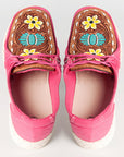 American Darling ADFT133FU5 Hand tooled carved genuine leather trim lightweight shoe footwear slip on