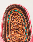 American Darling ADFT133NEPK9 Hand tooled carved genuine leather trim lightweight shoe footwear slip on