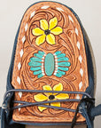 American Darling ADFT133NV5 Hand tooled carved genuine leather trim lightweight shoe footwear slip on
