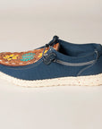 American Darling ADFT133NV5 Hand tooled carved genuine leather trim lightweight shoe footwear slip on