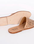American Darling Floral Hand Curved Genuine Western Leather Flip Flop Sliper Loafer