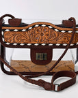 ADBG1129 American Darling Clear Bag Hand Tooled Genuine Leather women bag western handbag purse