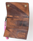 American Darling Clutch Hand Tooled Genuine Leather women bag western handbag purse
