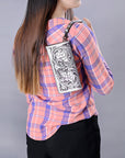 American Darling Clutch Hand Tooled Genuine Leather women bag western handbag purse
