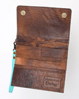 American Darling Clutch Hand Tooled Genuine Leather women bag western handbag purse