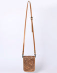 American Darling Cell Phone Holder Hand Tooled Genuine Leather women bag western handbag purse