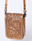 American Darling Cell Phone Holder Hand Tooled Genuine Leather women bag western handbag purse