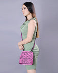 American Darling Cross Body Hand Tooled Genuine Leather women bag western handbag purse