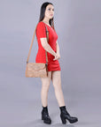 American Darling ADBG1137A Clutch Hand Tooled Genuine Leather women bag western handbag purse