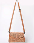 American Darling ADBG1137A Clutch Hand Tooled Genuine Leather women bag western handbag purse