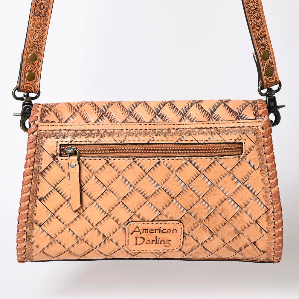 American Darling ADBG1137A Clutch Hand Tooled Genuine Leather women bag western handbag purse