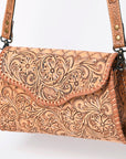 American Darling ADBG1137A Clutch Hand Tooled Genuine Leather women bag western handbag purse