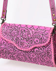 American Darling ADBG1137A Clutch Hand Tooled Genuine Leather women bag western handbag purse