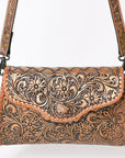 American Darling ADBG1137A Clutch Hand Tooled Genuine Leather women bag western handbag purse