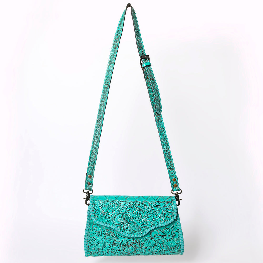 American Darling ADBG1137A Clutch Hand Tooled Genuine Leather women bag western handbag purse
