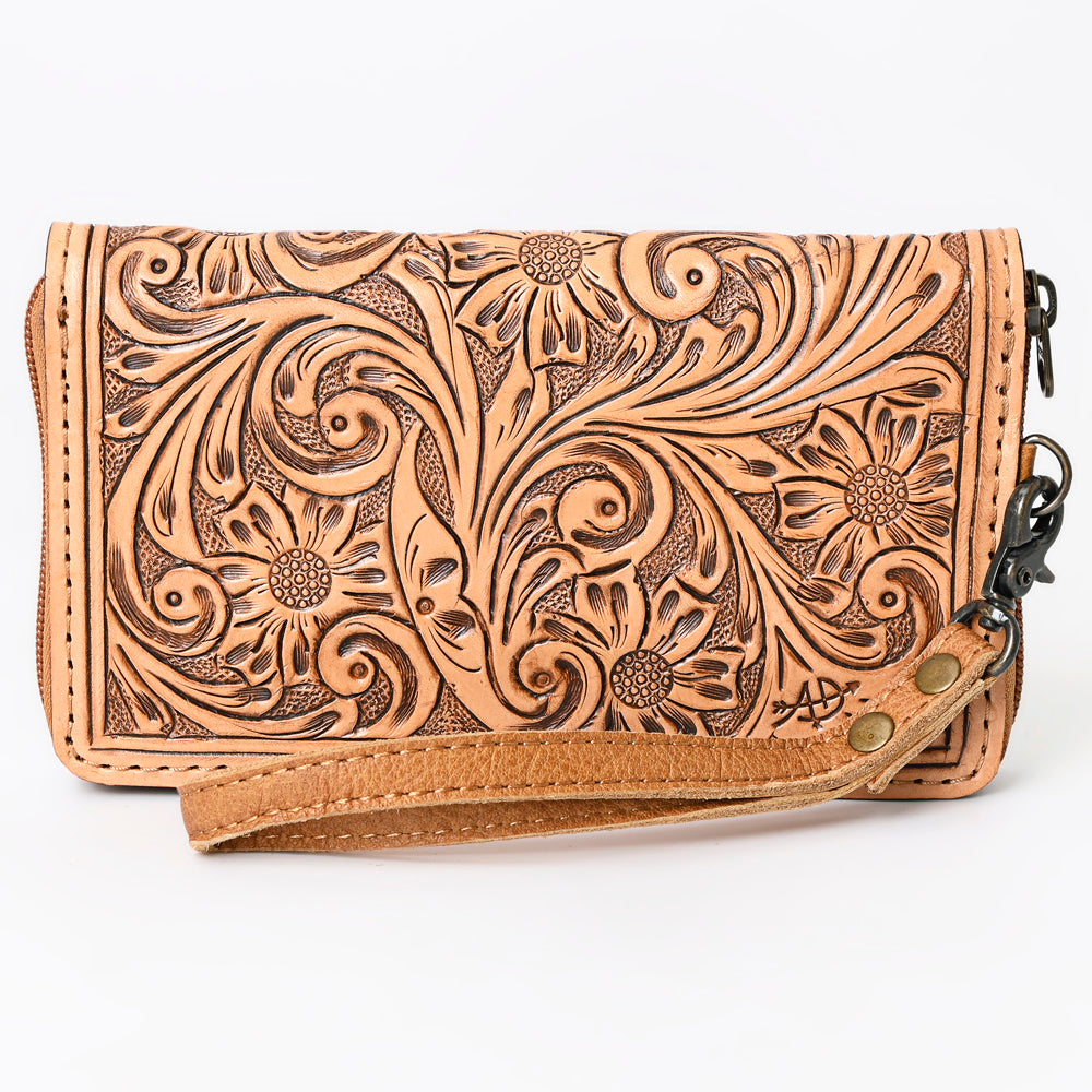 American Darling Clutch Hand Tooled Genuine Leather women bag western handbag purse