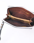 American Darling Clutch Hand Tooled Genuine Leather women bag western handbag purse
